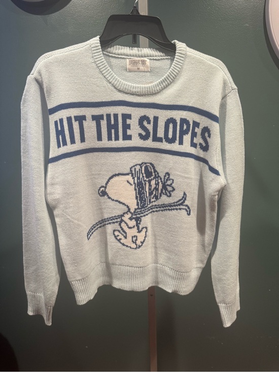 Peanuts Sweaters - Peanuts Light Blue & Navy Striped Crewneck Sweater
